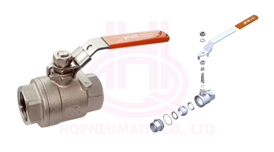 Cấu tạo chi tiết bên trong của van bi 2 thân inox Proval