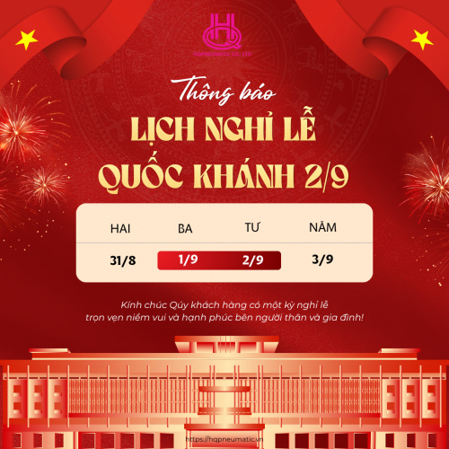 THÔNG BÁO NGHỈ LỄ QUỐC KHÁNH 2/9